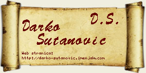 Darko Šutanović vizit kartica